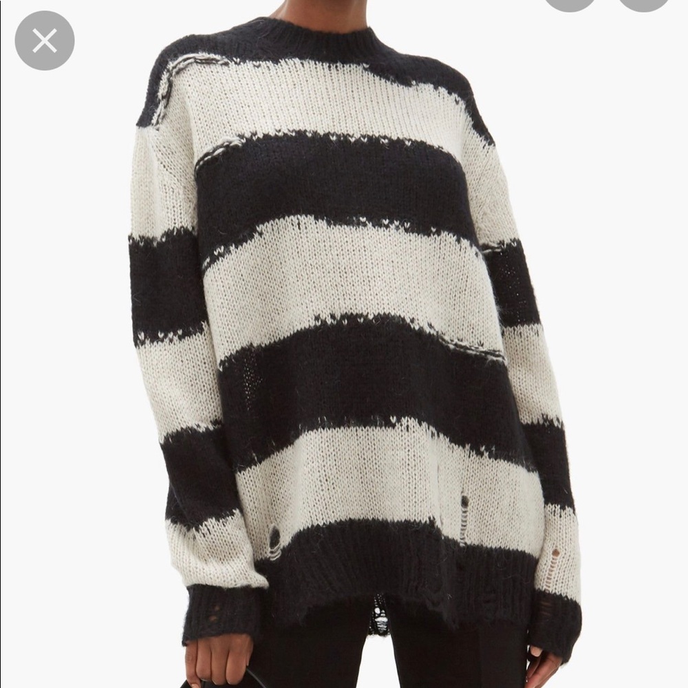 Acnestudios classics black and white stripe sweater